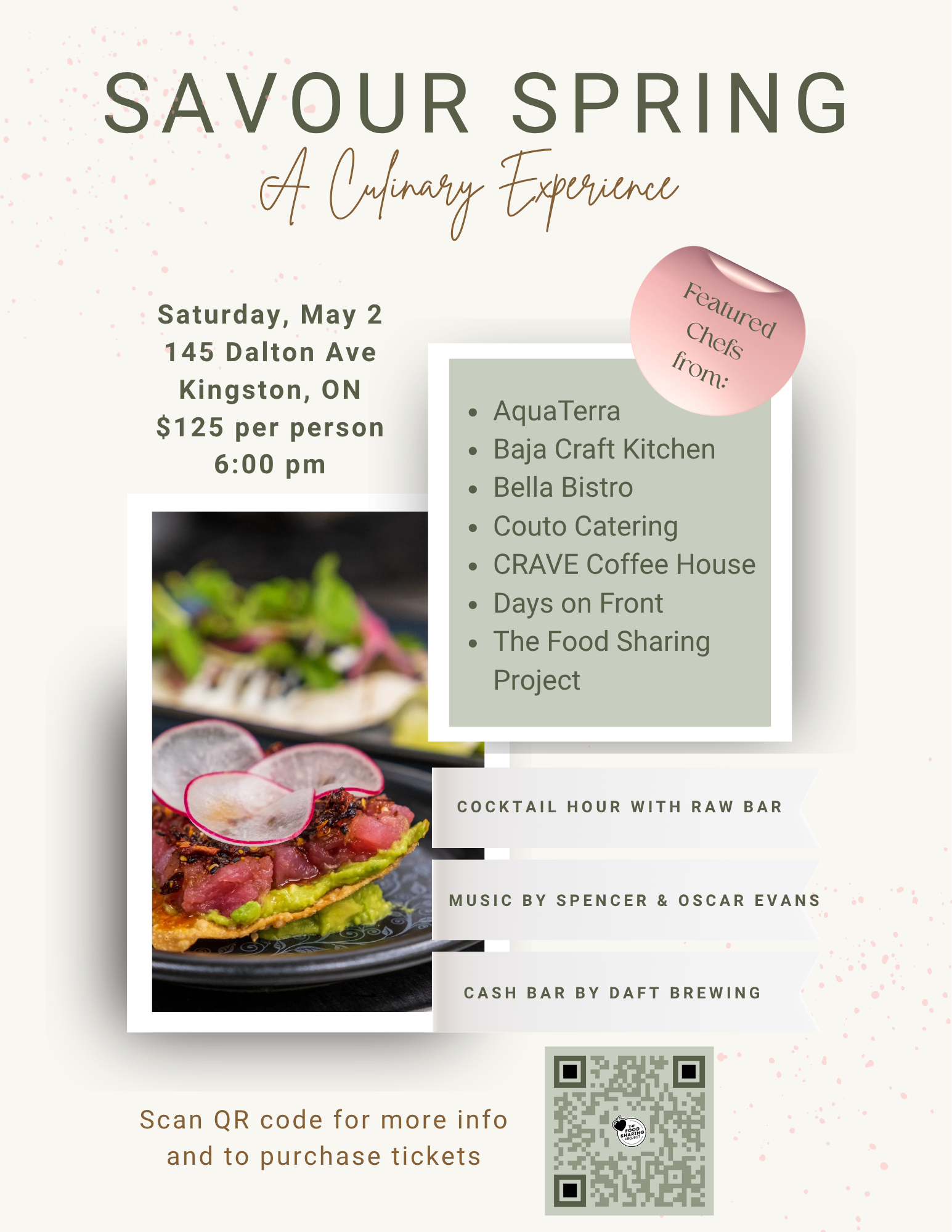 Savour Spring Flyer with QR code