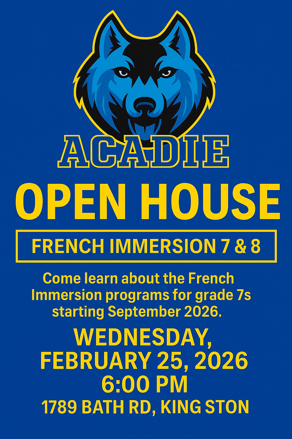 Acadie Open House 2026